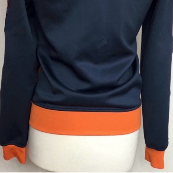 A/X Armani Women's Exchange Navy Orange Logo Zip Hooded Track Jacket Size Small - Picture 8 of 16